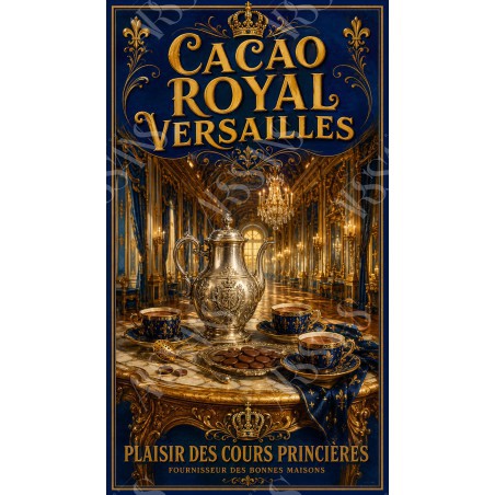 Cacao Royal Versailles – affiche & plaque vintage | Manufacture Arssans