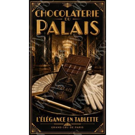Chocolaterie du Palais – affiche & plaque vintage | Manufacture Arssans