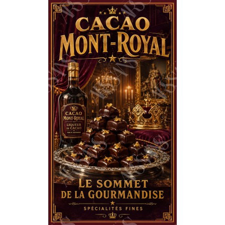 Cacao Mont-Royal – affiche & plaque vintage | Manufacture Arssans