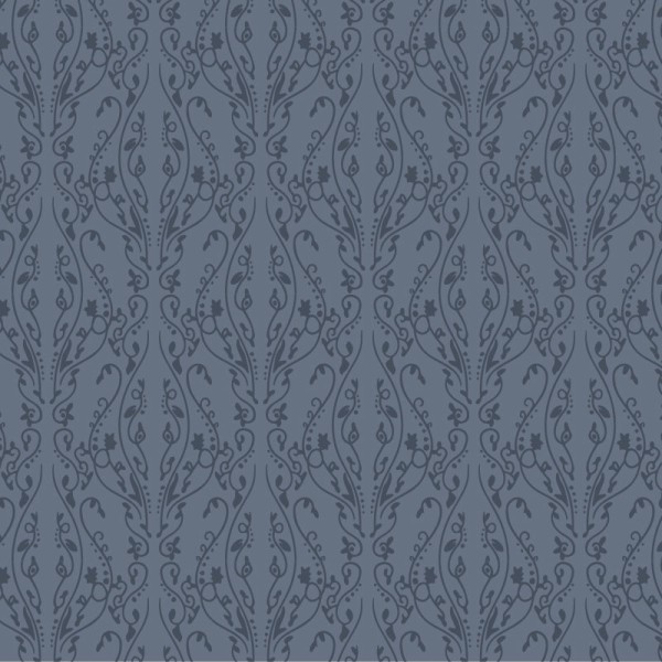 Papier Peint Arabesque Volutea Gris de Payne — Ambiance 2
