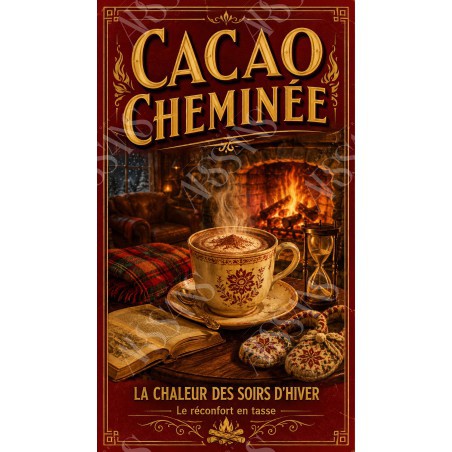 Cacao Cheminée – affiche & plaque vintage | Manufacture Arssans
