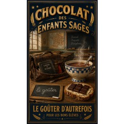 Chocolat des Enfants Sages – affiche & plaque vintage | Manufacture Arssans