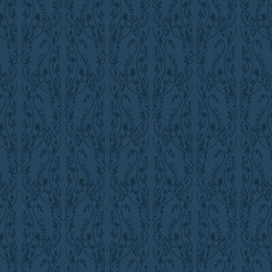 Papier Peint Arabesque Volutea Bleu Hussard