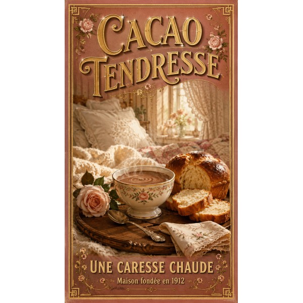 Cacao Tendresse – affiche & plaque vintage | Manufacture Arssans