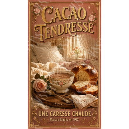 Cacao Tendresse – affiche & plaque vintage | Manufacture Arssans