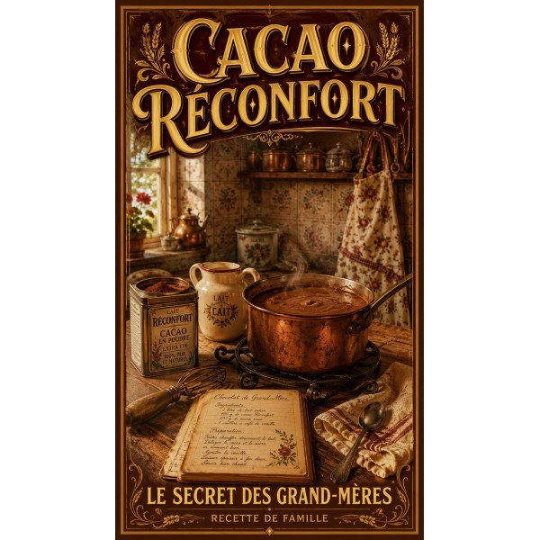 Cacao Réconfort – affiche & plaque vintage | Manufacture Arssans