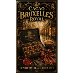 Cacao Bruxelles Royal – affiche & plaque vintage | Manufacture Arssans