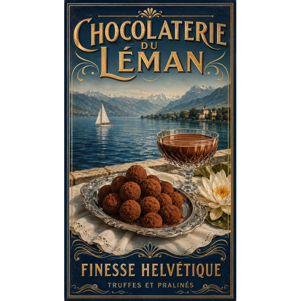 Chocolaterie du Léman – affiche & plaque vintage | Manufacture Arssans