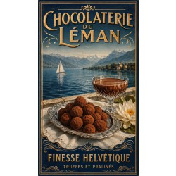 Chocolaterie du Léman – affiche & plaque vintage | Manufacture Arssans