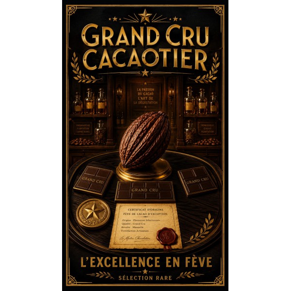 Grand Cru Cacaotier – affiche & plaque vintage | Manufacture Arssans