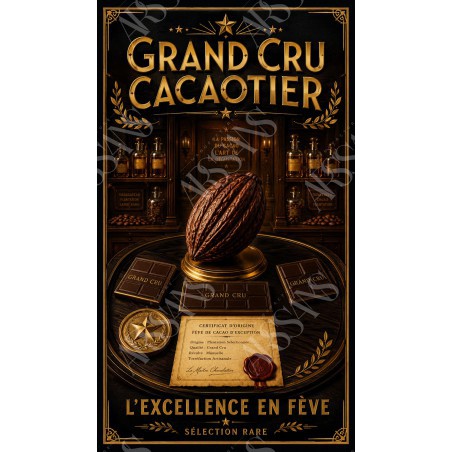 Grand Cru Cacaotier – affiche & plaque vintage | Manufacture Arssans