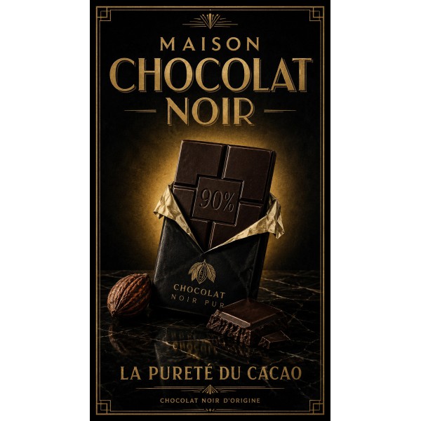 Maison Chocolat Noir – affiche & plaque vintage | Manufacture Arssans