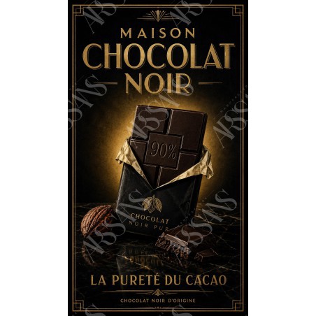 Maison Chocolat Noir – affiche & plaque vintage | Manufacture Arssans