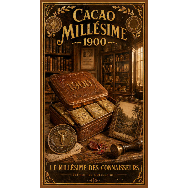 Cacao Millésime 1900 – affiche & plaque vintage | Manufacture Arssans