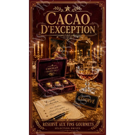 Cacao d'Exception – affiche & plaque vintage | Manufacture Arssans