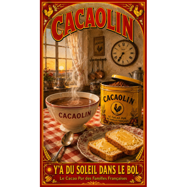 Cacaolin – affiche & plaque vintage | Manufacture Arssans