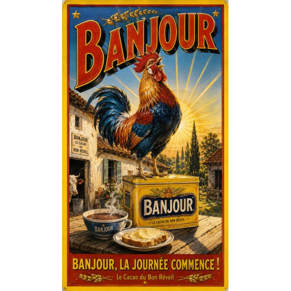 Banjour – affiche & plaque vintage | Manufacture Arssans