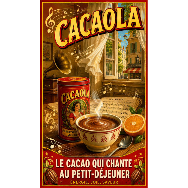 Cacaola – affiche & plaque vintage | Manufacture Arssans