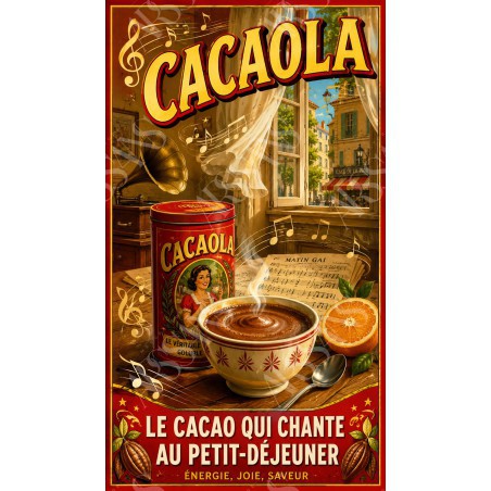 Cacaola – affiche & plaque vintage | Manufacture Arssans