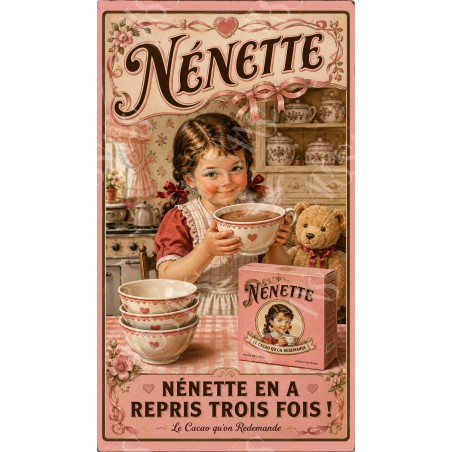 Nénette – affiche & plaque vintage | Manufacture Arssans