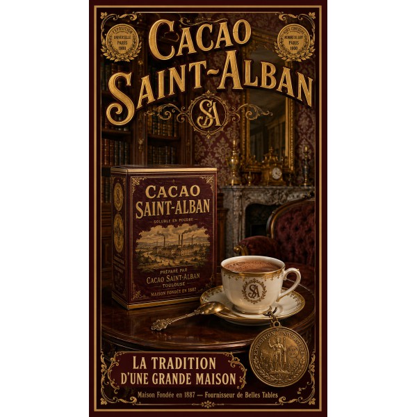 Cacao Saint-Alban – affiche & plaque vintage | Manufacture Arssans