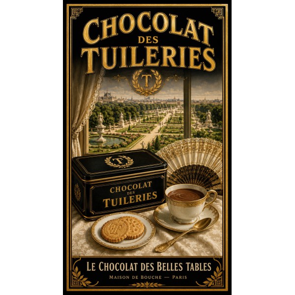 Chocolat des Tuileries – affiche & plaque vintage | Manufacture Arssans