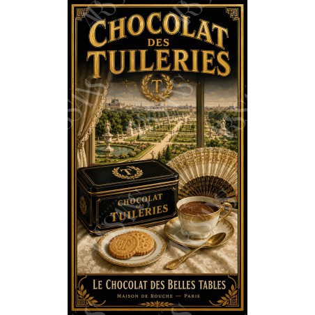 Chocolat des Tuileries – affiche & plaque vintage | Manufacture Arssans