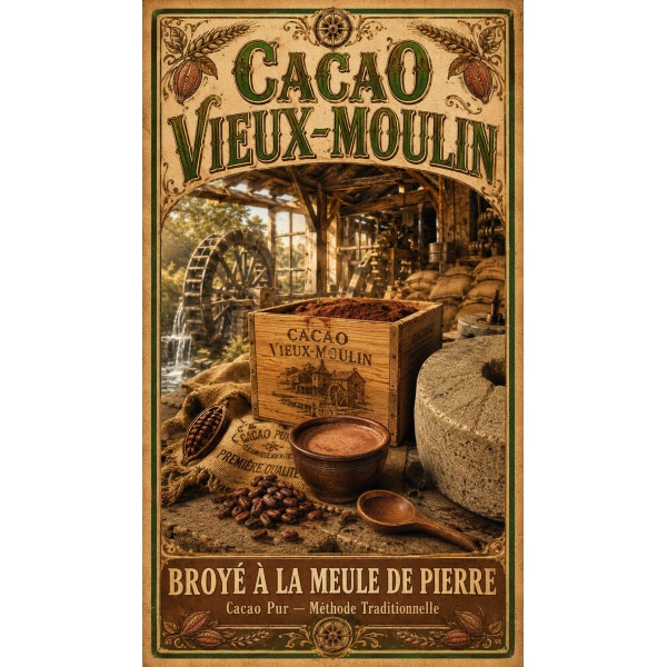 Cacao Vieux-Moulin – affiche & plaque vintage | Manufacture Arssans