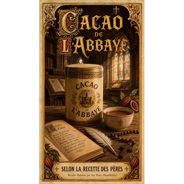 Cacao de l'Abbaye – affiche & plaque vintage | Manufacture Arssans