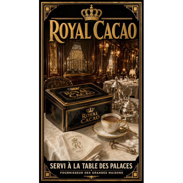 Royal Cacao – affiche & plaque vintage | Manufacture Arssans
