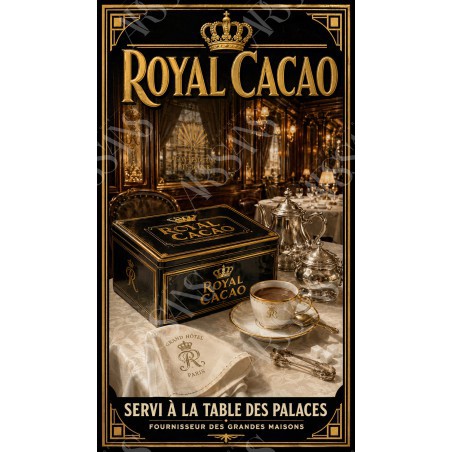 Royal Cacao – affiche & plaque vintage | Manufacture Arssans