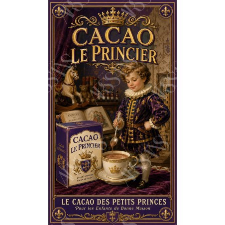 Cacao Le Princier – affiche & plaque vintage | Manufacture Arssans