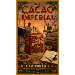 Le Cacao Impérial – affiche & plaque vintage | Manufacture Arssans