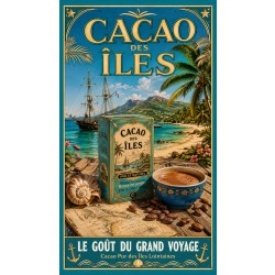 Cacao des Îles – affiche & plaque vintage | Manufacture Arssans