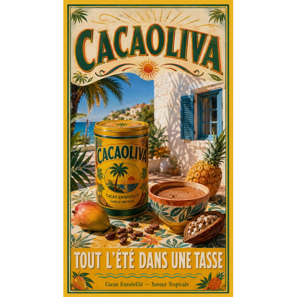 Cacaoliva – affiche & plaque vintage | Manufacture Arssans