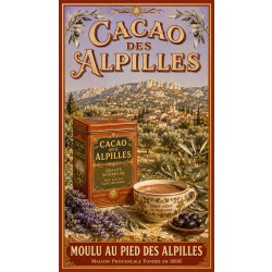 Cacao des Alpilles – affiche & plaque vintage | Manufacture Arssans