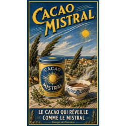Cacao Mistral – affiche & plaque vintage | Manufacture Arssans