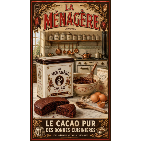 Cacao Ménager – affiche & plaque vintage | Manufacture Arssans