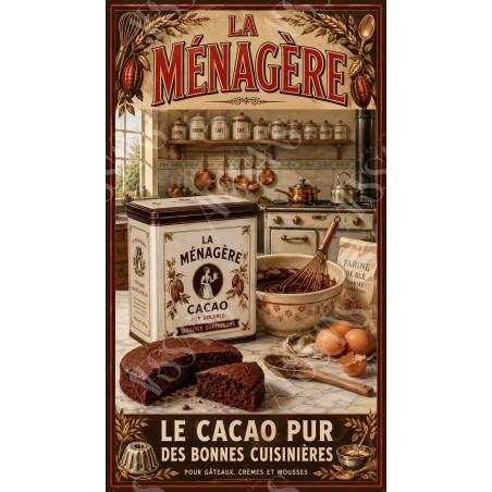 Cacao Ménager – affiche & plaque vintage | Manufacture Arssans