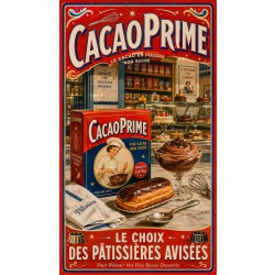 CacaoPrime – affiche & plaque vintage | Manufacture Arssans