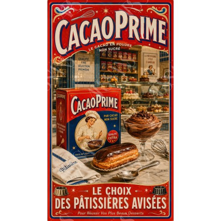 CacaoPrime – affiche & plaque vintage | Manufacture Arssans