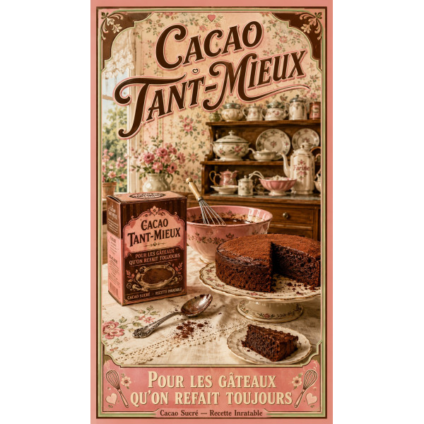Cacao Tant-Mieux – affiche & plaque vintage | Manufacture Arssans