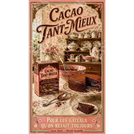 Cacao Tant-Mieux – affiche & plaque vintage | Manufacture Arssans