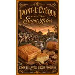 Pont-l'Évêque de la Ferme Saint-Hélier – affiche & plaque vintage | Manufacture Arssans