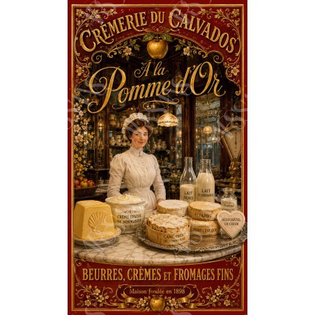 Crémerie du Calvados « À la Pomme d'Or » — Manufacture Arssans
