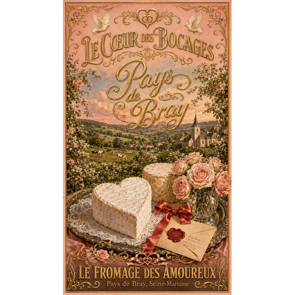 Le Cœur des Bocages — Pays de Bray – affiche & plaque vintage | Manufacture Arssans
