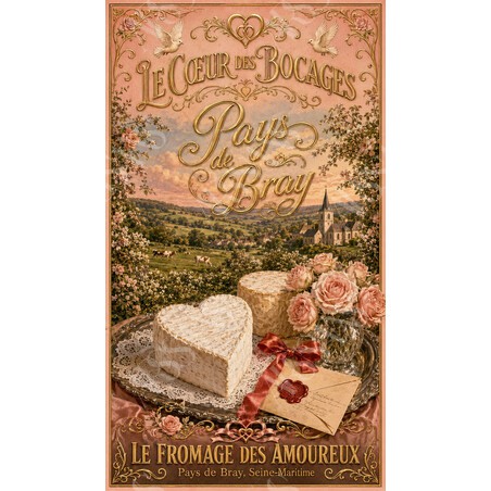 Le Cœur des Bocages — Pays de Bray – affiche & plaque vintage | Manufacture Arssans