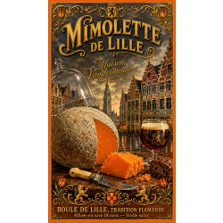 Mimolette de Lille « Maison Vandermeulen » – affiche & plaque vintage | Manufacture Arssans