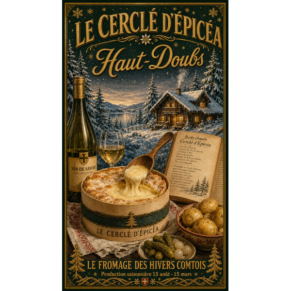 Le Cerclé d'Épicéa — Haut-Doubs – affiche & plaque vintage | Manufacture Arssans