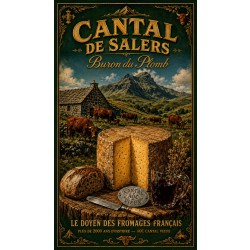 Cantal de Salers « Buron du Plomb » – affiche & plaque vintage | Manufacture Arssans